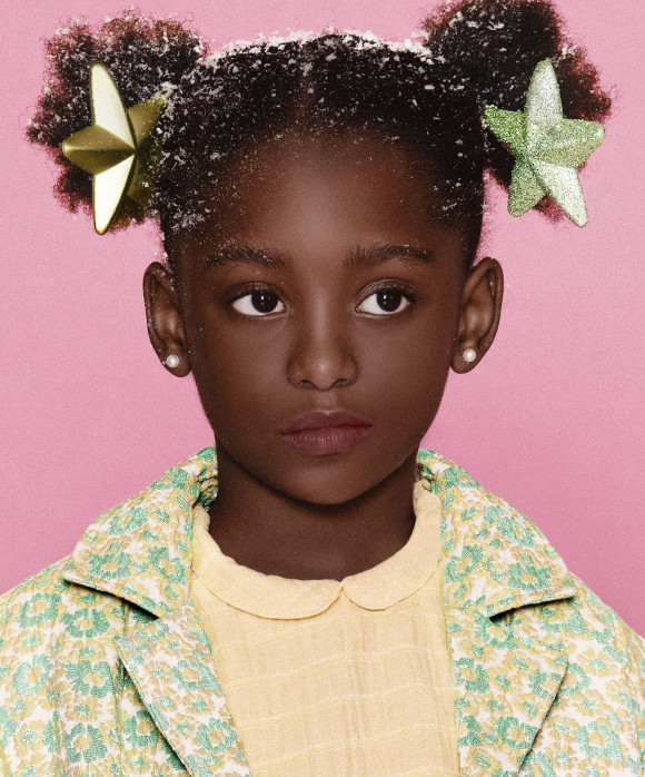 blazer lurex flowers green