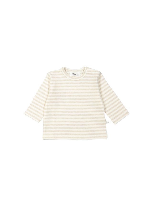 T-shirt rayé beige