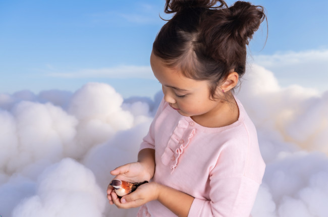 Pull volant vieux rose