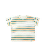 T-shirt streep aqua