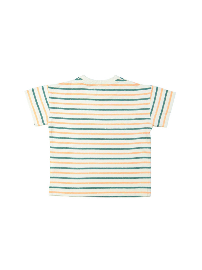 T-shirt streep aqua