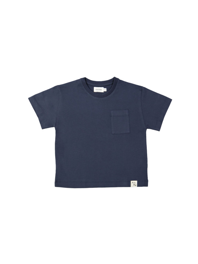 T-shirt pochette bleu foncé