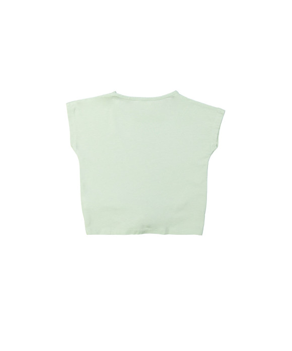 T-shirt nœud fleur aqua