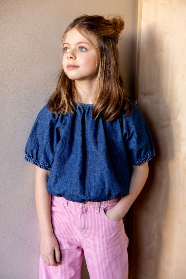 Blouse jean bleu