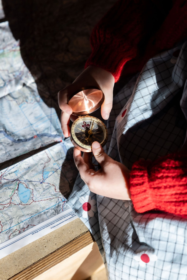 Robe carreaux fleurs bleu clair