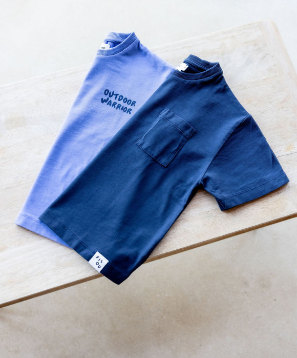 T-shirt extérieur guerrier bleu