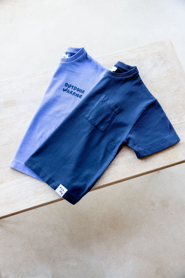 T-shirt pochette bleu foncé