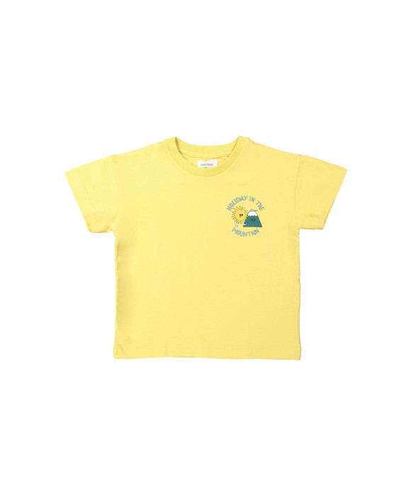 T-shirt montagne vacances jaune