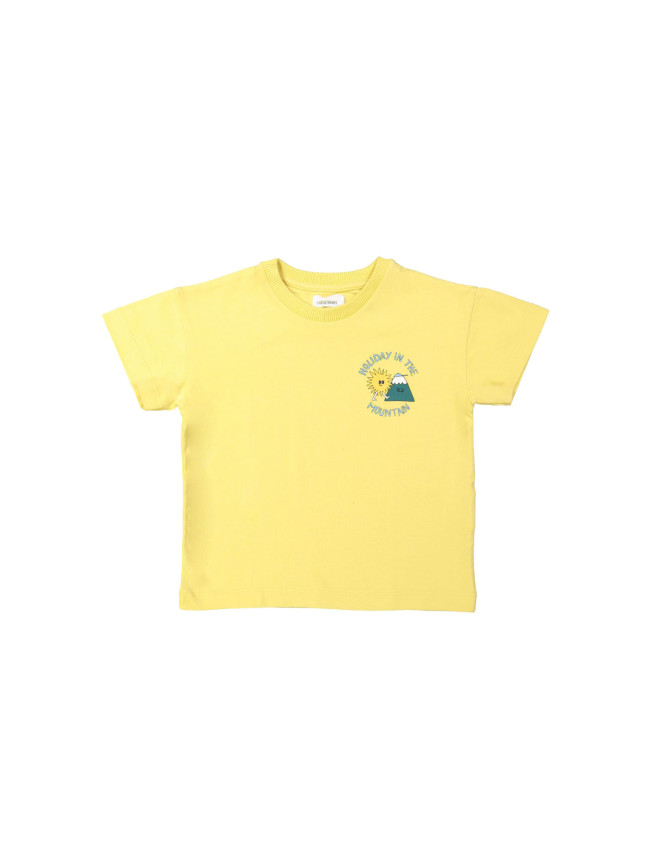 T-shirt montagne vacances jaune