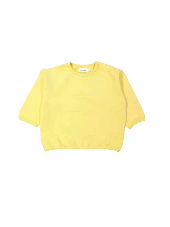 Sweater montagne vacances jaune rose