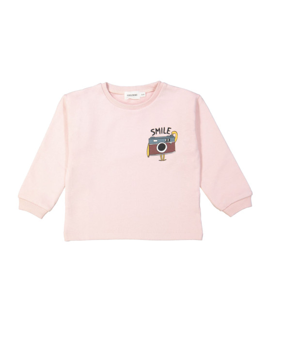 Sweater sourire rose clair