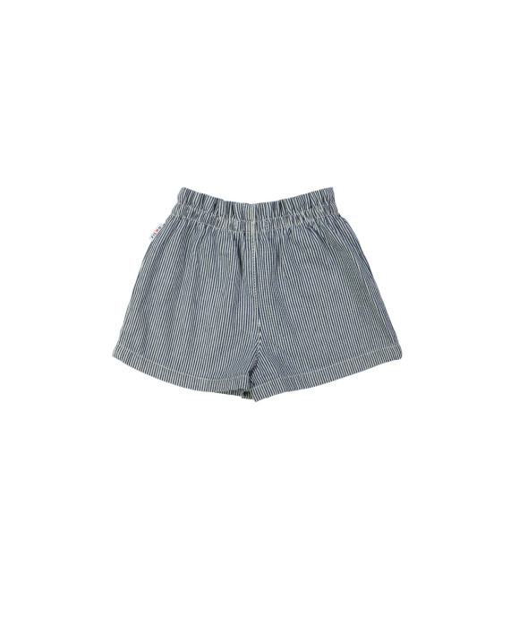 Short rayé bleu foncé