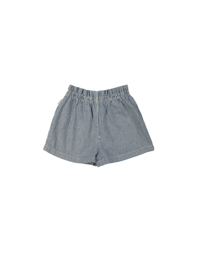 Short rayé bleu foncé