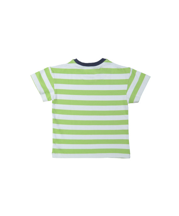 T-shirt rayé vert