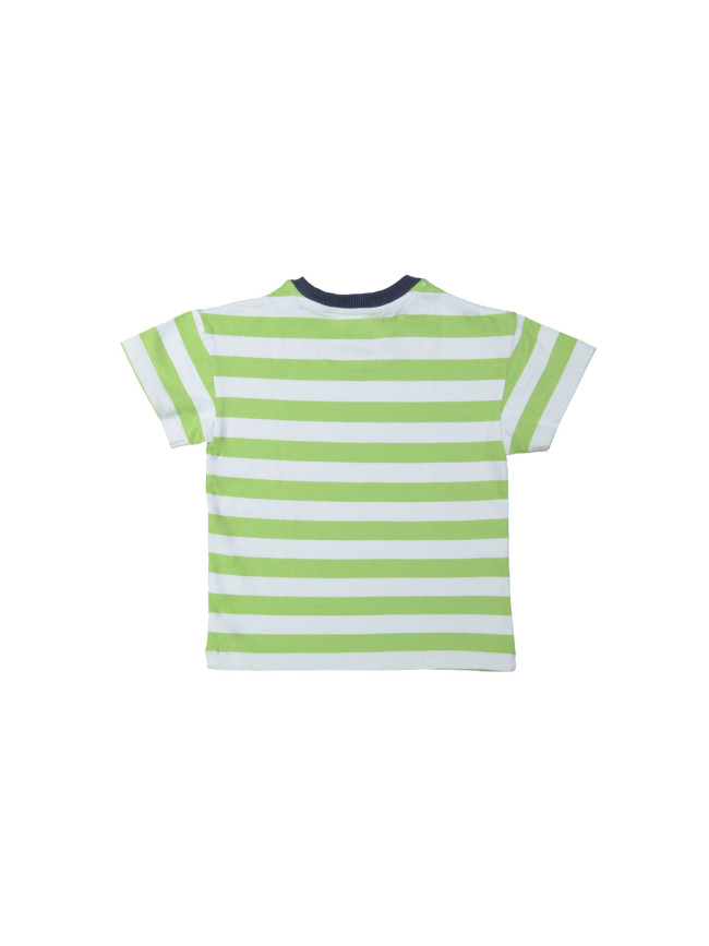 T-shirt rayé vert