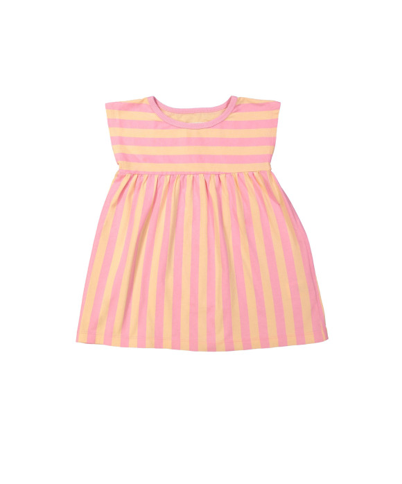 Robe jersey rayée lilas pêche