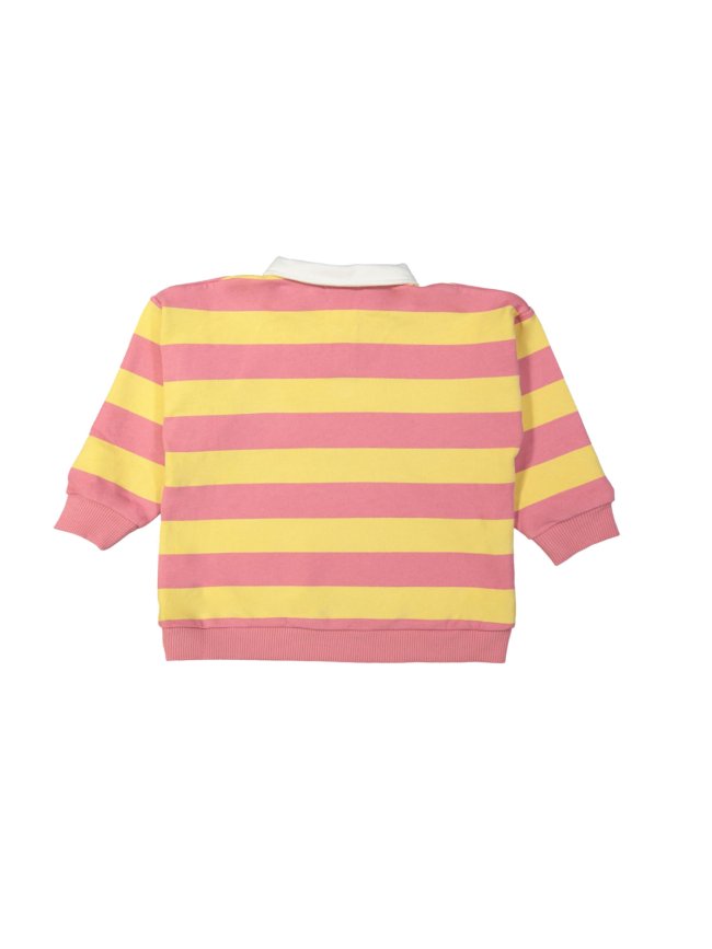 Polo Sweater rayé lucky you vieux rose