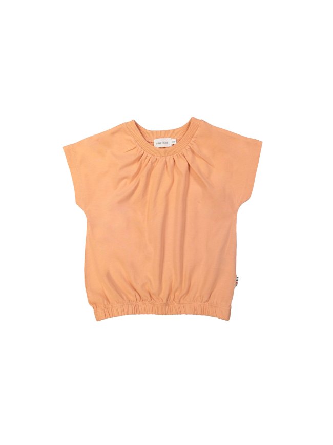 T-shirt froncé orange