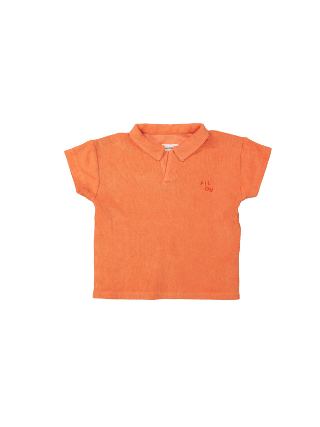 Polo éponge filou orange vif