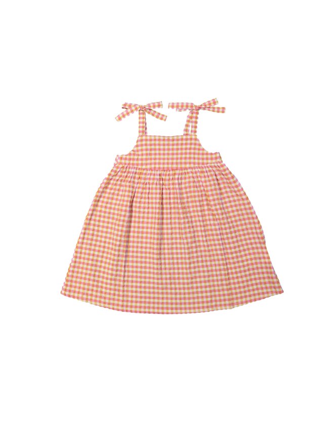Robe vichy carreaux rose