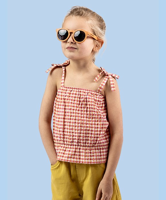 Top vichy carreaux rose