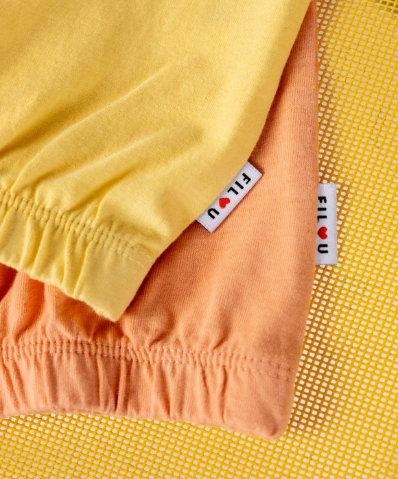 T-shirt froncé jaune