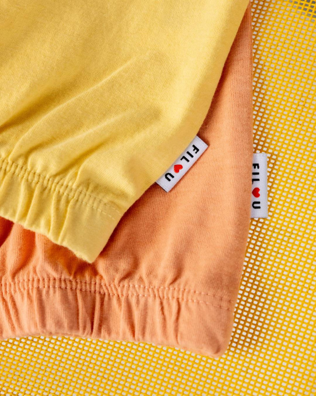 T-shirt froncé jaune