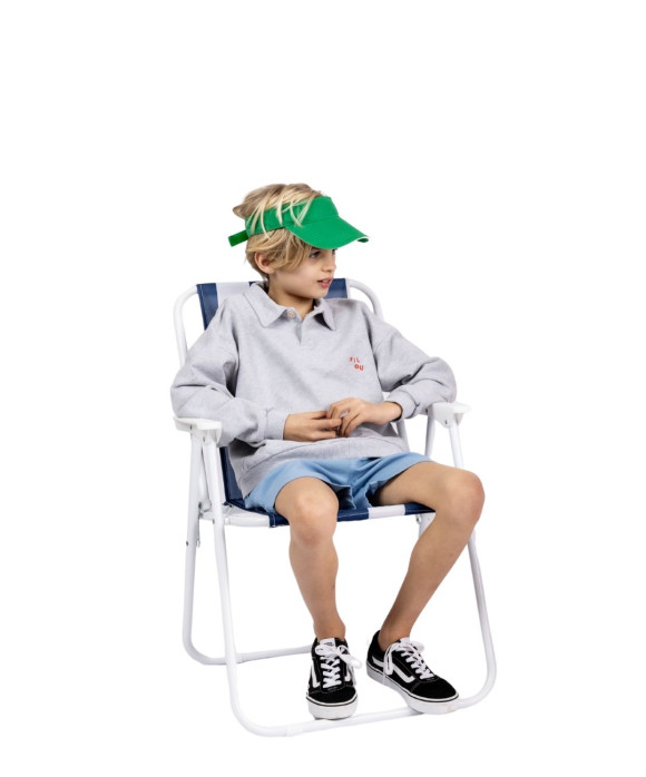 Polo Sweater filou gris mélangé