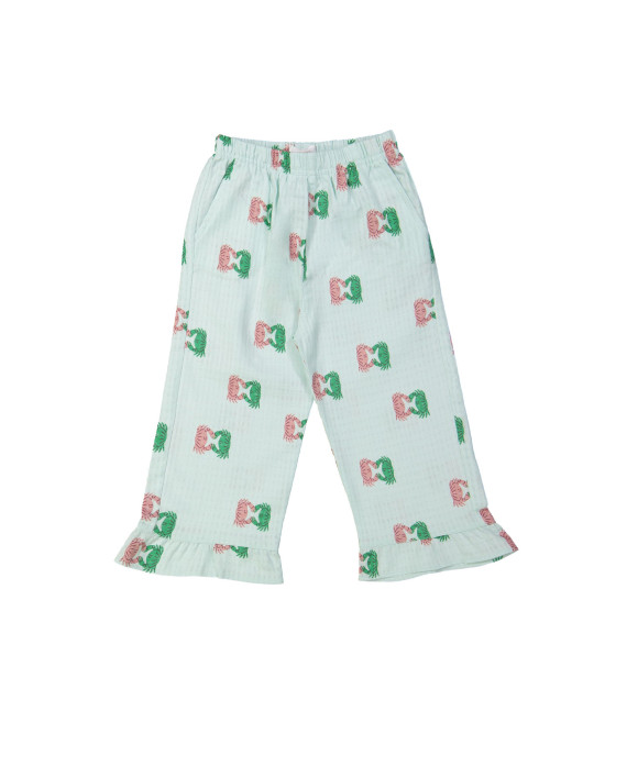 Pantalon crabe aqua