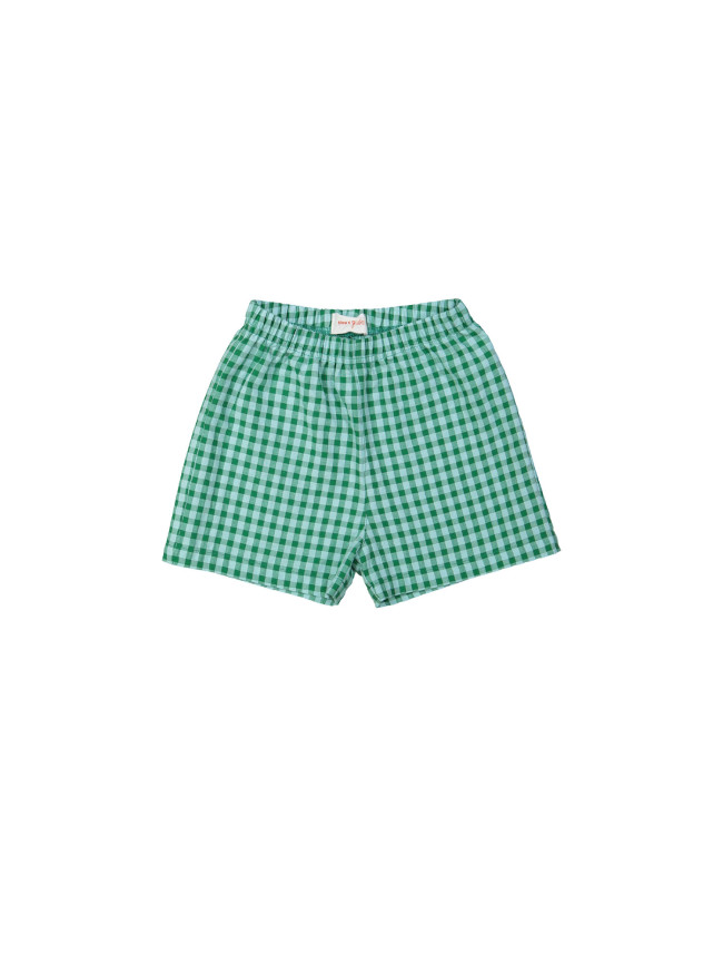 Short carreaux vert
