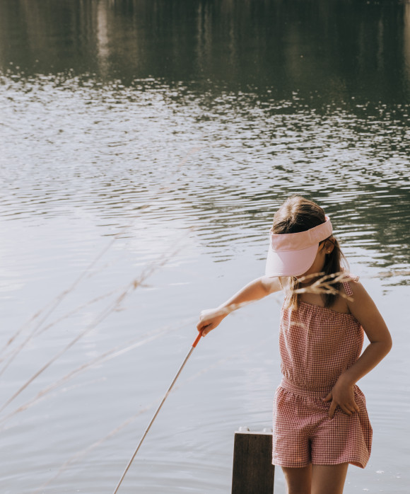 Top carreaux rose clair