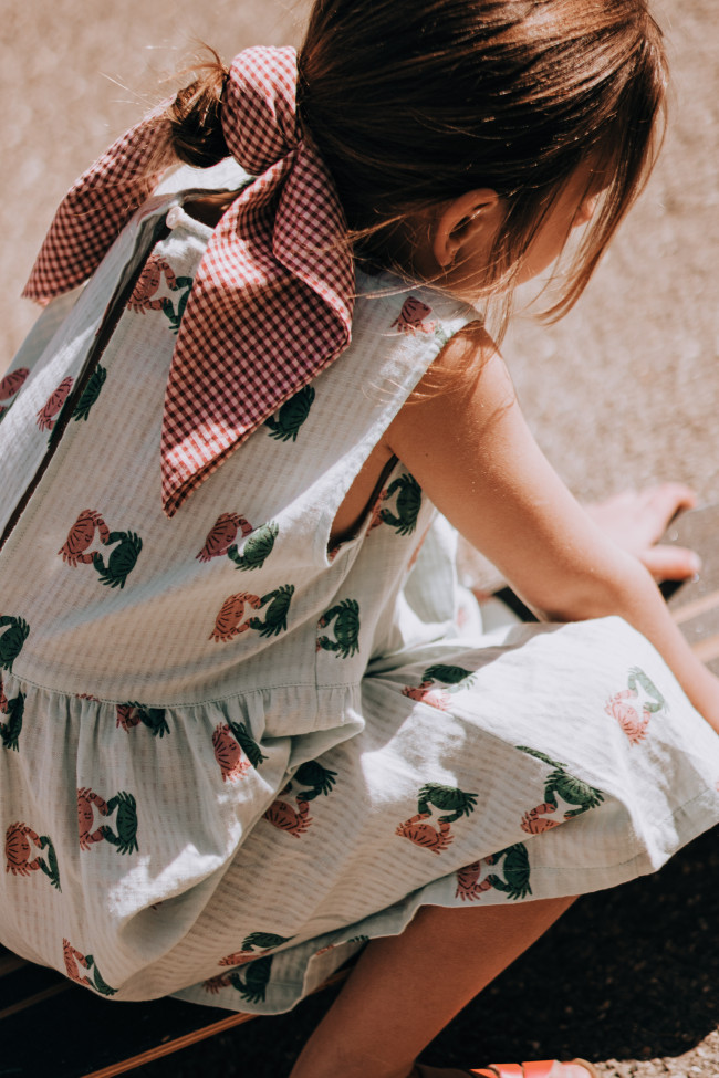 Robe crabe aqua