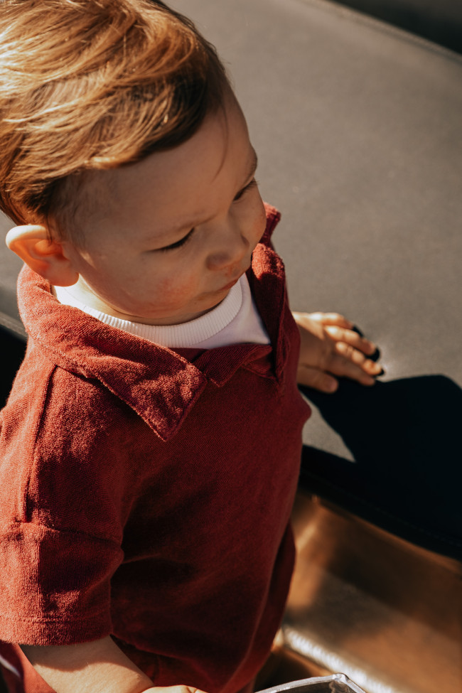 Polo éponge WW bordeaux