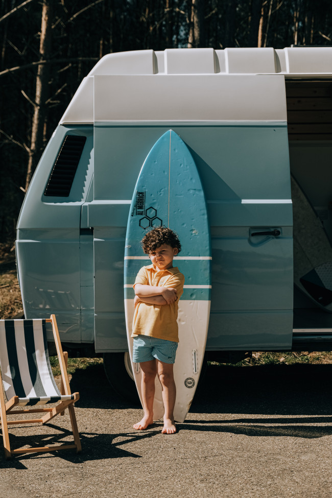 Zwemshort WW rayé petrol