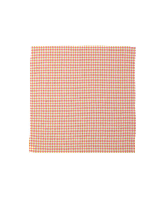 Écharpe vichy carreaux rose