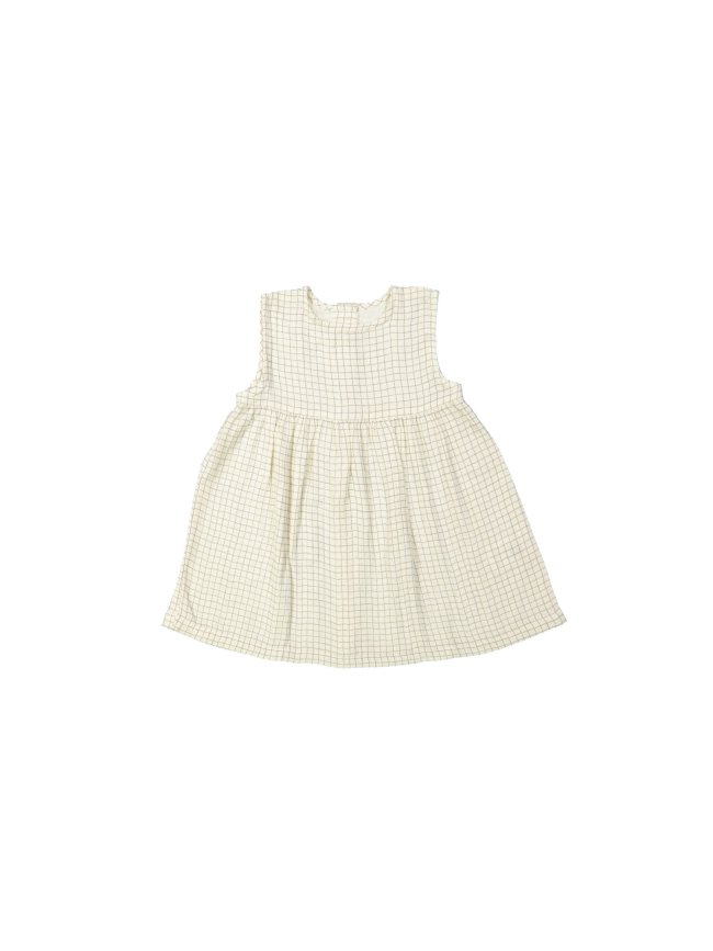 Robe carreaux vanille