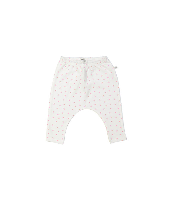 Pantalon fraise blanc