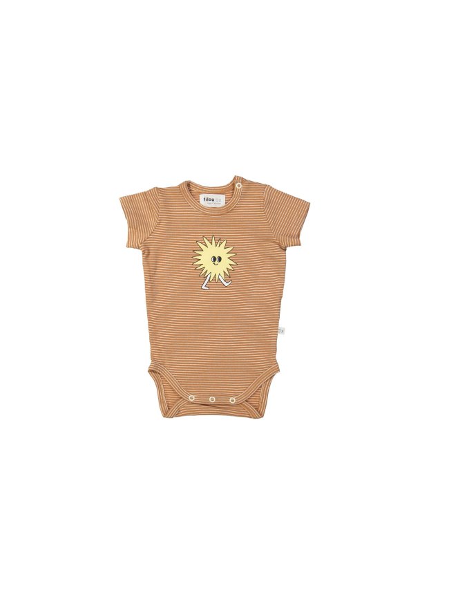 Body KM rayé soleil brun clair