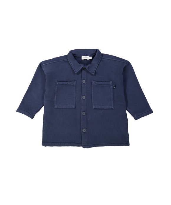 Chemise molton bleu foncé