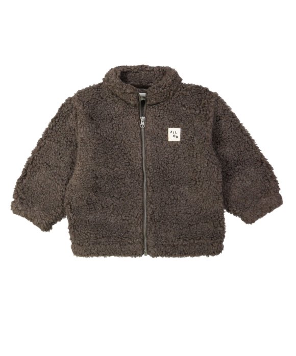 Gilet teddy brun foncé