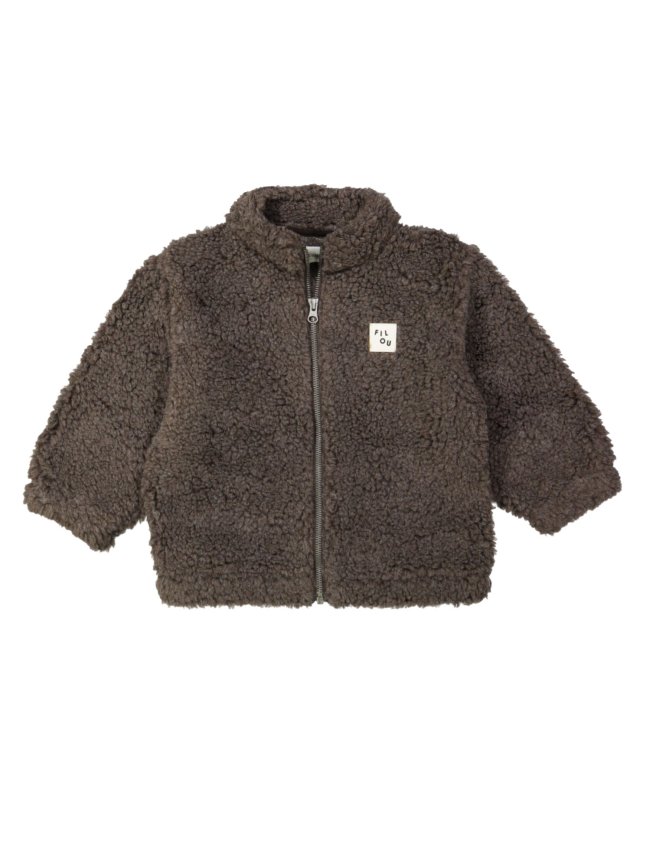 Gilet teddy brun foncé