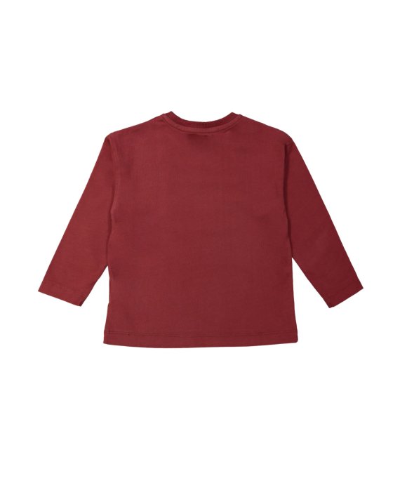 T-shirt animal ami rouge-brun