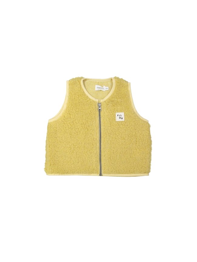 Bodywarmer teddy jaune