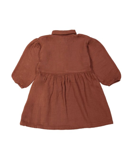 Robe théière rouge-brun