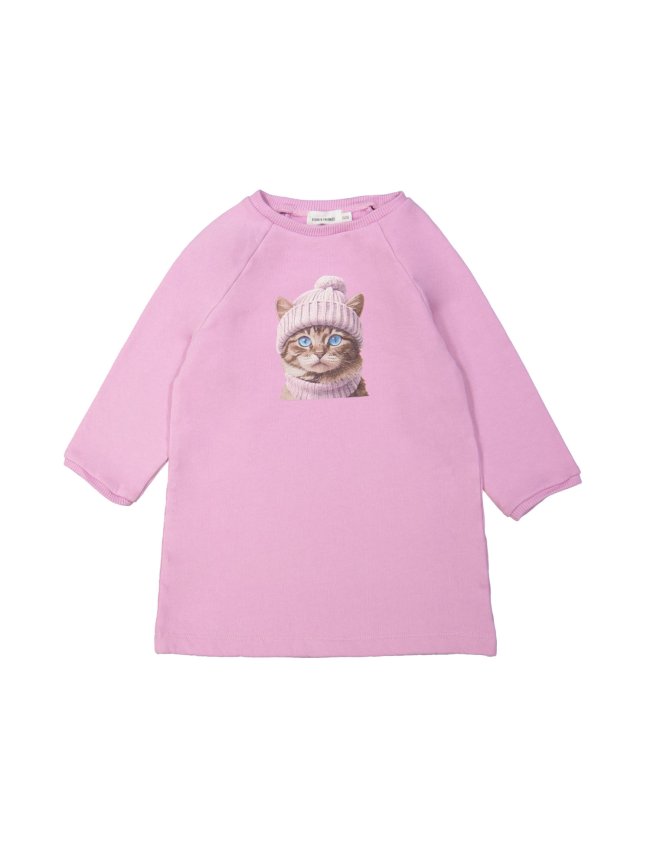 Robe chat mauve