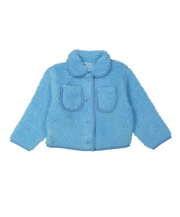 Veste teddy turquoise