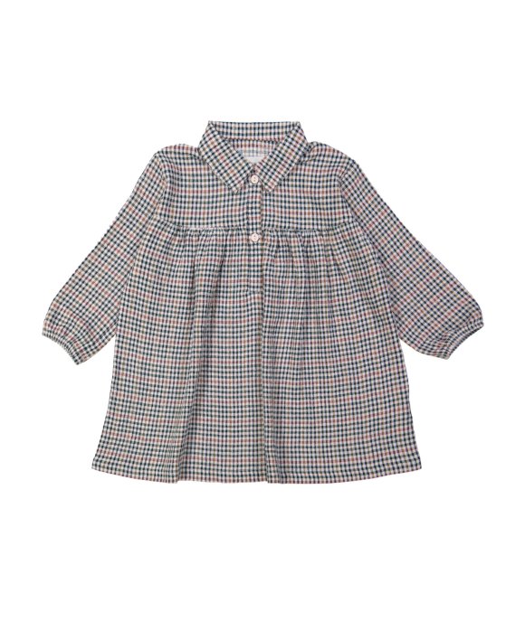 Robe carreaux rose clair