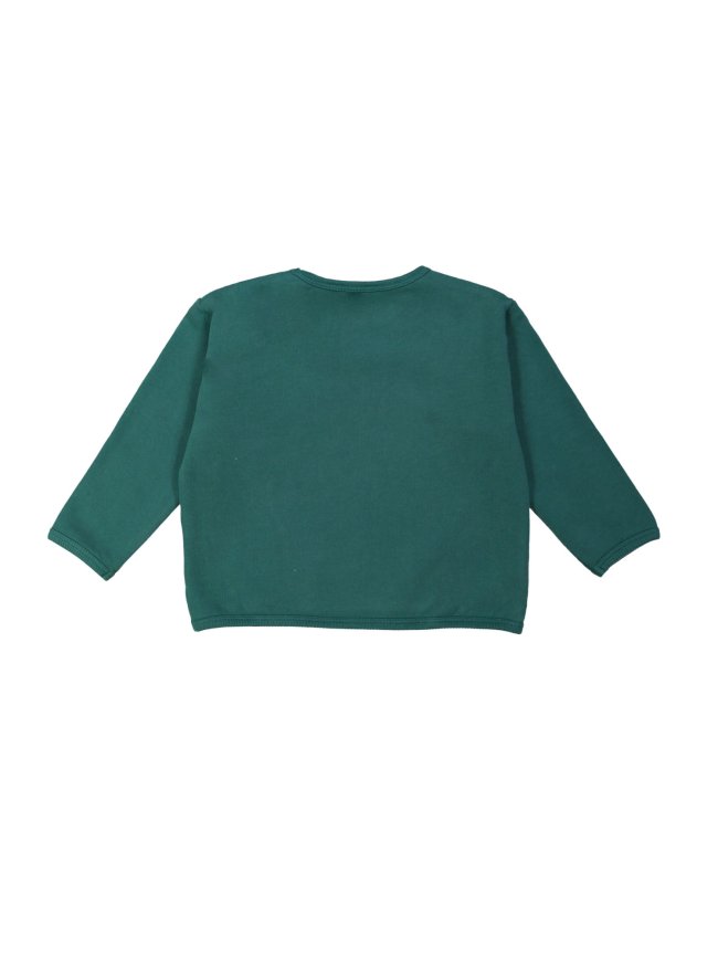 Sweater fleur vert foncé