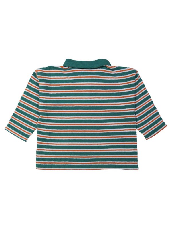 Polo rayé bleu clair