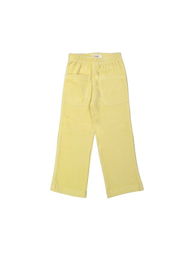 Confortable Pantalon côtes éponge vanille